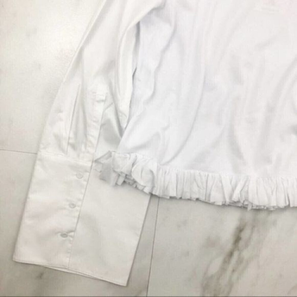 OPENING CEREMONY White Ruffle Long-Sleeve Top - Picture 3 of 9